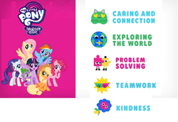 Size: 1000x687 | Tagged: safe, derpibooru import, applejack, fluttershy, pinkie pie, rainbow dash, rarity, spike, twilight sparkle, twilight sparkle (alicorn), alicorn, dragon, earth pony, pegasus, unicorn, baby, baby dragon, cartoon network, cartoonito us, curriculum board, fake, faker than a three dollar bill, mane seven, mane six, ms paint, my little pony logo, stock vector