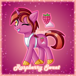 Size: 450x450 | Tagged: safe, artist:blazebrem, derpibooru import, oc, oc:raspberry sweet, pony, unicorn