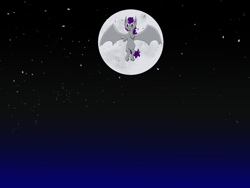 Size: 1200x900 | Tagged: safe, derpibooru import, oc, oc only, bat pony, inktober 2021, moon, night, solo