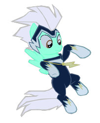 Size: 1280x1579 | Tagged: safe, artist:benpictures1, zapp, oc, oc:wintergreen, pegasus, ponybooru collab 2022, power ponies (episode), male, pegasus oc, power ponies, power ponies oc, recolor, simple background, solo, transparent background