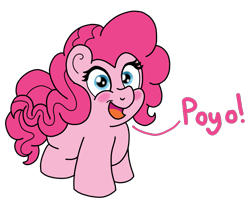 Size: 1243x1008 | Tagged: safe, artist:pony-thunder, derpibooru import, pinkie pie, chibi, chibi pony, cute, diapinkes, kirby, poyo, simple background, solo, transparent background