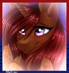 Size: 372x394 | Tagged: safe, artist:fantisai, derpibooru import, oc, oc only, pony, unicorn, eyelashes, horn, smiling, unicorn oc