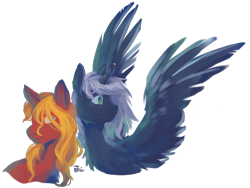 Size: 3312x2492 | Tagged: safe, artist:moontwinkle, derpibooru import, oc, oc only, oc:quantum flash, oc:steel prism, alicorn, unicorn, alicorn oc, headshot commission, horn, simple background, transparent background, wings