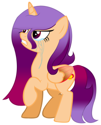 Size: 6665x8200 | Tagged: safe, artist:laszlvfx, derpibooru import, oc, alicorn, pony, absurd resolution, crying, female, mare, simple background, solo, transparent background, unnamed oc