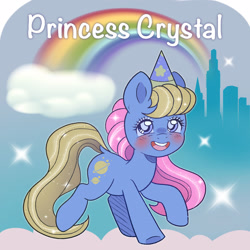 Size: 1920x1920 | Tagged: safe, artist:pierogarts, derpibooru import, pony, g2, princess, princess crystal, solo