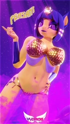 Size: 2160x3840 | Tagged: safe, artist:vyprae, derpibooru import, anthro, pony, 3d, animal crossing, ankha, ankha zone, belly button, bra, breasts, clothes, egyptian, female, hand on hip, jewelry, loincloth, looking at you, meme, not pony related, ponified, solo, source filmmaker, tail, thighs, underwear, wide hips