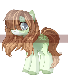 Size: 1666x1875 | Tagged: safe, artist:miioko, derpibooru import, oc, oc only, earth pony, pony, colored hooves, earth pony oc, simple background, watermark, white background
