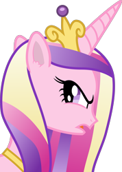 Size: 2494x3500 | Tagged: safe, artist:frownfactory, derpibooru import, princess cadance, a canterlot wedding, angry, crown, female, horn, jewelry, mare, regalia, simple background, solo, transparent background, vector