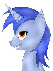 Size: 2117x2833 | Tagged: safe, artist:lucky-em, derpibooru import, oc, oc only, oc:aeon of dreams, pony, unicorn, bust, grin, horn, male, simple background, smiling, solo, stallion, transparent background, unicorn oc