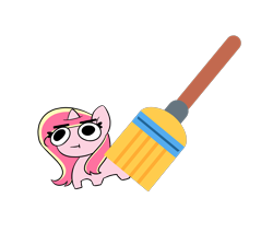 Size: 4864x4152 | Tagged: safe, artist:kittyrosie, derpibooru import, oc, oc only, oc:rosa flame, pony, unicorn, broom, horn, meme, simple background, sweeping, transparent background, unicorn oc