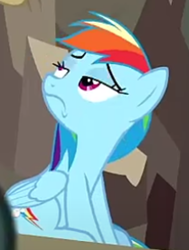 Size: 500x663 | Tagged: safe, derpibooru import, screencap, rainbow dash, daring done?, cropped, solo