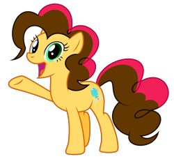 Size: 3280x2994 | Tagged: safe, artist:galaxyswirlsyt, derpibooru import, oc, oc:party pie, earth pony, pony, female, mare, offspring, parent:cheese sandwich, parent:pinkie pie, parents:cheesepie, simple background, solo, transparent background