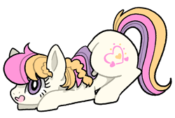 Size: 1550x1050 | Tagged: safe, artist:rainbowheartunicorn, derpibooru import, light heart, pony, g2, crouching, simple background, solo, transparent background