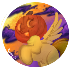 Size: 1222x1195 | Tagged: safe, artist:nootaz, derpibooru import, oc, halloween, holiday, icon, pumpkin