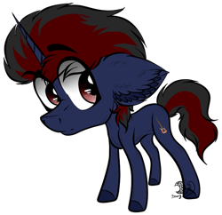 Size: 638x618 | Tagged: safe, artist:beamybutt, derpibooru import, oc, oc only, pony, unicorn, ear fluff, ears, eye clipping through hair, horn, male, signature, solo, stallion, unicorn oc