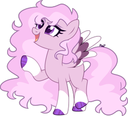 Size: 2708x2446 | Tagged: safe, artist:kurosawakuro, derpibooru import, oc, pegasus, pony, female, magical lesbian spawn, mare, offspring, parent:kerfuffle, parent:petunia petals, simple background, solo, transparent background