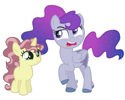 Size: 5000x4000 | Tagged: safe, artist:magicuniclaws, derpibooru import, pegasus, pony, unicorn, absurd resolution, female, filly, parent:flim, parent:mr. paleo, parents:lunovo, simple background, teenager, transparent background