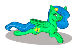 Size: 1024x665 | Tagged: safe, artist:pokaparida, derpibooru import, oc, pegasus, pony, female, lying down, mare, prone, solo