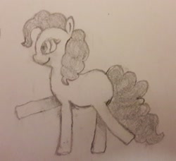 Size: 1015x925 | Tagged: safe, derpibooru import, pinkie pie, pony, pencil drawing, solo, traditional art