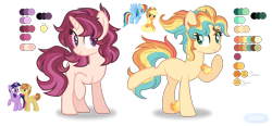 Size: 3864x1800 | Tagged: safe, artist:purplepotato04, derpibooru import, applejack, feather bangs, rainbow dash, twilight sparkle, twilight sparkle (alicorn), oc, alicorn, earth pony, pony, unicorn, female, magical lesbian spawn, mare, offspring, parent:applejack, parent:feather bangs, parent:rainbow dash, parent:twilight sparkle, parents:appledash, simple background, transparent background