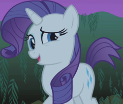 Size: 1151x980 | Tagged: safe, derpibooru import, screencap, rarity, pony, unicorn, friendship is magic, season 1, dreamworks face, female, mare, open mouth, open smile, short tail, smiling, solo, tail