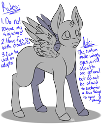 Size: 1552x1870 | Tagged: safe, artist:sketchytwi, derpibooru import, oc, oc only, alicorn, pony, alicorn oc, bald, base, horn, simple background, solo, transparent background, wings