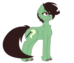 Size: 1024x871 | Tagged: safe, artist:lucky-em, derpibooru import, oc, oc only, oc:emerald, earth pony, pony, :p, colored hooves, ear fluff, ears, simple background, solo, tongue, tongue out, transparent background