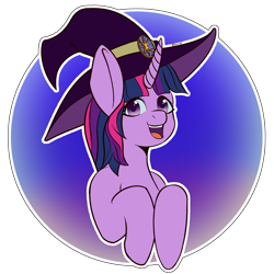 Size: 2160x2160 | Tagged: safe, artist:darmetyt, derpibooru import, twilight sparkle, twilight sparkle (alicorn), alicorn, anthro, pony, unicorn, hat, simple background, solo, transparent background, witch hat