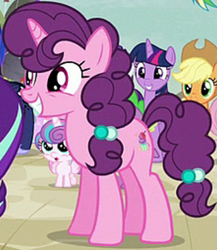 Size: 661x762 | Tagged: safe, derpibooru import, screencap, applejack, princess flurry heart, sugar belle, twilight sparkle, twilight sparkle (alicorn), alicorn, pony, unicorn, season 6, to where and back again, cropped, cute, female, mare, smiling