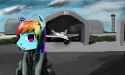 Size: 1790x1080 | Tagged: safe, artist:jian7ye, derpibooru import, pegasus, pony, arma, clothes, f23, fighter, flight suit, jet, ngad, pilot