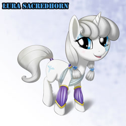 Size: 1500x1500 | Tagged: safe, artist:renatethepony, derpibooru import, oc, oc only, pony, unicorn, eyelashes, female, horn, mare, ponified, smiling, solo, unicorn oc