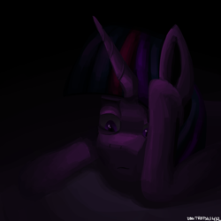 Size: 1000x1000 | Tagged: safe, artist:trotski432, derpibooru import, twilight sparkle, pony, unicorn, dark, depressed, female, horn, mare, tired