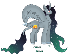 Size: 960x720 | Tagged: safe, artist:madlilon2051, derpibooru import, oc, oc only, alicorn, pony, alicorn oc, ethereal mane, horn, male, simple background, solo, stallion, starry mane, transparent background, unshorn fetlocks, wings