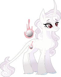 Size: 419x525 | Tagged: safe, artist:rickysocks, derpibooru import, oc, oc:ivory luster, pony, unicorn, albino, female, magical lesbian spawn, mare, offspring, parent:rarity, parent:saffron masala, simple background, solo, transparent background