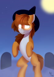 Size: 2480x3508 | Tagged: safe, artist:akril_chan, derpibooru import, oc, earth pony, pony, female, foresttale, halloween, holiday, moon, nightmare night