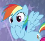 Size: 153x141 | Tagged: safe, edit, edited screencap, screencap, pinkie pie, rainbow dash, pegasus, pony, the crystalling, crystal empire, hooves on cheeks, ooo, solo, solo focus
