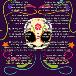 Size: 2000x2000 | Tagged: safe, artist:sodapop200, derpibooru import, pony, dia de los muertos, poem, rhyme, skull, text