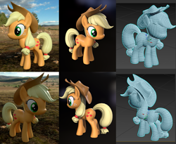 Size: 2075x1702 | Tagged: safe, artist:reconprobe, derpibooru import, applejack, earth pony, pony, 3d