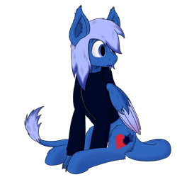 Size: 1620x1620 | Tagged: safe, artist:thekamko, derpibooru import, oc, oc only, oc:kamko blueblood, bat pony, dracony, dragon, hybrid, claws, clothes, ear tufts, hoodie, leonine tail, long tail, paws, simple background, surprised, tail, transparent background