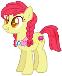 Size: 689x844 | Tagged: safe, artist:otakuchicky1, derpibooru import, apple bloom, pony, base used, older, simple background, solo, transparent background