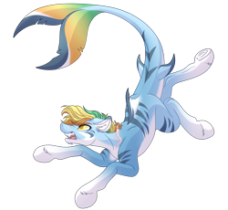 Size: 4014x3690 | Tagged: safe, alternate version, artist:amazing-artsong, derpibooru import, oc, oc:mikleo, original species, shark, shark pony, high res, male, simple background, solo, transparent background