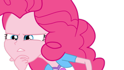 Size: 1366x768 | Tagged: safe, artist:herusann, derpibooru import, pinkie pie, equestria girls, equestria girls (movie), bust, clothes, eyelashes, female, simple background, solo, thinking, transparent background