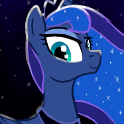 Size: 1920x1920 | Tagged: safe, artist:corsairsedge, derpibooru import, princess luna, alicorn, pony, bust, crown, female, horn, jewelry, looking at you, mare, regalia, smiling, solo