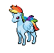 Size: 78x77 | Tagged: safe, artist:askpinkiepieandfriends, derpibooru import, edit, rainbow dash, pegasus, pony, female, mare, pixel art, pokémon, ponyta, simple background, solo, sprite, transparent background