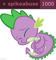 Size: 500x541 | Tagged: safe, twibooru import, spike, dragon, 1000, background pony strikes again, crying, male, milestone, op isn't even trying anymore, sad, solo, spikeabuse, teary eyes