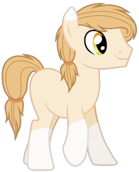 Size: 1104x1366 | Tagged: safe, artist:cindydreamlight, derpibooru import, oc, oc only, earth pony, pony, coat markings, earth pony oc, golden eyes, hair tie, male, simple background, smiling, socks (coat marking), solo, stallion, standing, tail, tail band, transparent background