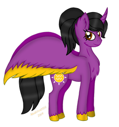 Size: 656x702 | Tagged: safe, artist:madlilon2051, derpibooru import, oc, oc only, oc:sundrop, alicorn, pony, alicorn oc, chest fluff, colored wings, ear fluff, ears, eyelashes, female, horn, mare, simple background, transparent background, two toned wings, unshorn fetlocks, wings