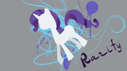 Size: 3264x1836 | Tagged: safe, artist:herusann, derpibooru import, rarity, pony, unicorn, female, gray background, horn, mare, minimalist, simple background, solo