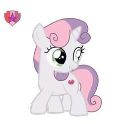 Size: 1500x1500 | Tagged: safe, artist:topaz7373, derpibooru import, sweetie belle, pony, unicorn, crusaders of the lost mark, cutie mark, female, filly, grin, looking back, simple background, smiling, solo, the cmc's cutie marks, transparent background, vector