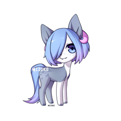 Size: 1500x1500 | Tagged: safe, artist:miioko, derpibooru import, oc, oc only, earth pony, pony, base used, hair over one eye, simple background, smiling, solo, transparent background